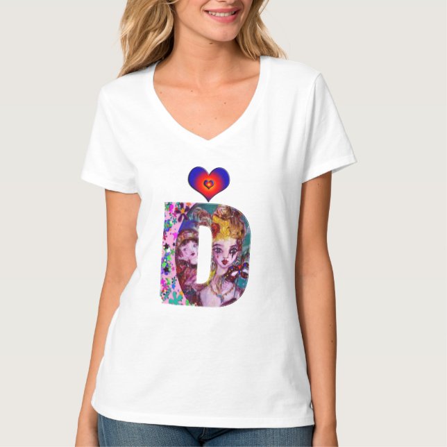 VALENTINE VENETIAN MASQUERADE MONOGRAM D BREV TEE (Framsida)