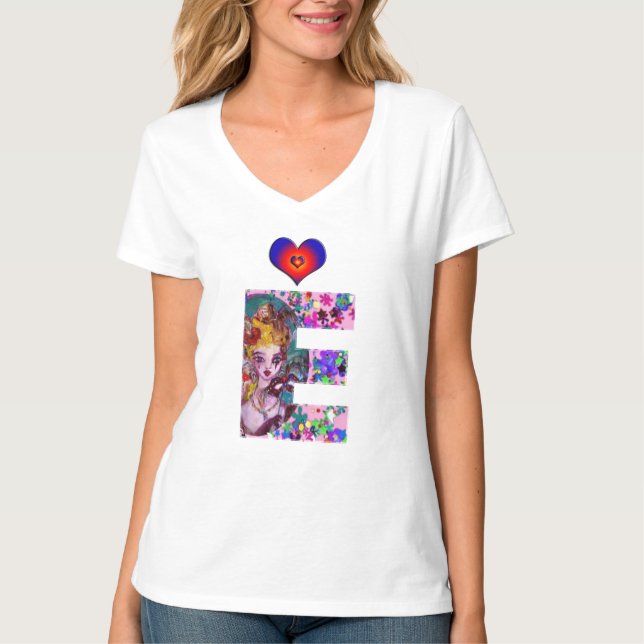 VALENTINE VENETIAN MASQUERADE MONOGRAM E BREV TEE SHIRT (Framsida)