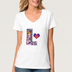 VALENTINE VENETIAN MASQUERADE MONOGRAM L BREV T SHIRT