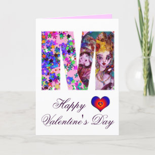 VALENTINE VENETIAN MASQUERADE MONOGRAM M M BREV HELGKORT