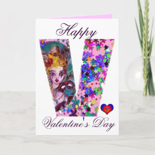 VALENTINE VENETIAN MASQUERADE MONOGRAM V BREV HELGKORT