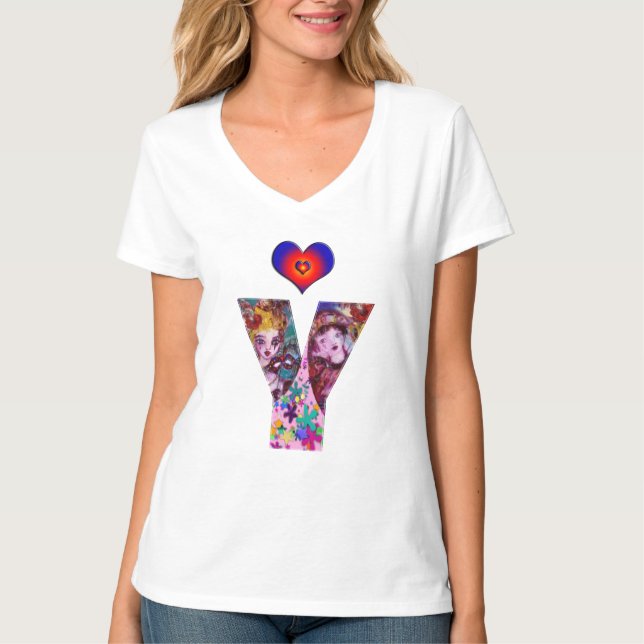 VALENTINE VENETIAN MASQUERADE MONOGRAM Y BREV TRÖJA (Framsida)