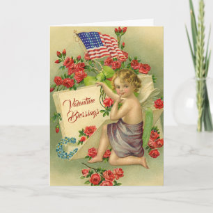 Valentine Veteran Militär Vintage Helgkort