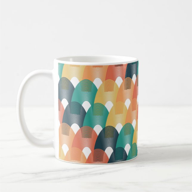 Valentine Vibes Art Nouveau-mönster  Kaffemugg (Vänster)