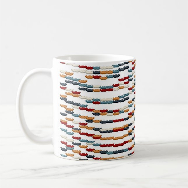 Valentine Vibes Färgglatt Blommigt Mönster Kaffemugg (Vänster)