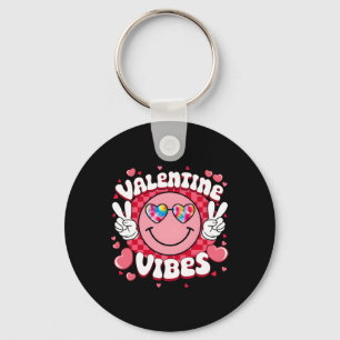 Valentine Vibes Hippie Tie Dye Solglasögon Groovy  Nyckelring