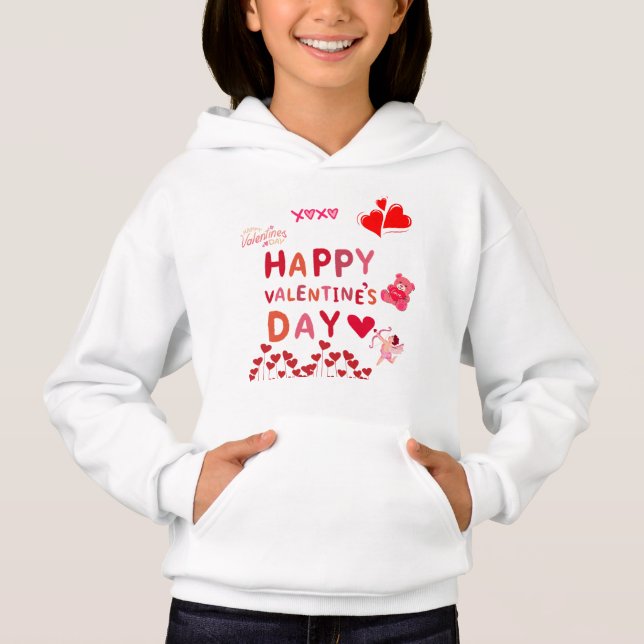 Valentine Vibes Hoodie T Shirt (Framsida)