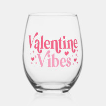 Valentine Vibes Stemless Vin Glass