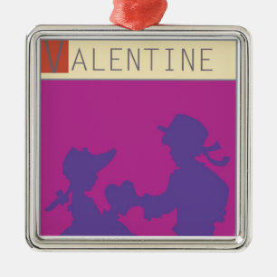 <Valentine> vid den Steve collieren Julgransprydnad Metall