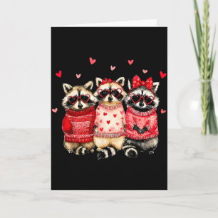 Valentine Vild och Bedårande Tvättbjörn Kärlek Hjä Kort