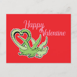 Valentine vycard Dragons Älskare Svan of Heart Vykort