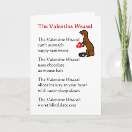 Valentine Weasel - rolig dikt för en Valentine Helgkort