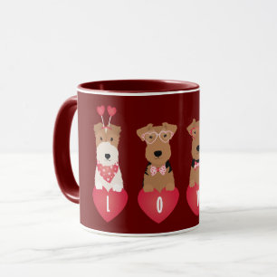 Valentine Welsh Wire Fox Terrier Hundar Mugg