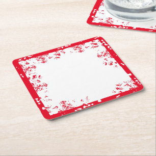 Valentine White & Red SCruff Underlägg Papper Kvadrat