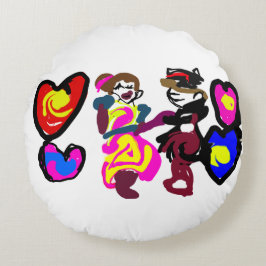 Valentine win love rund kudde