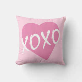 Valentine XOXO kysser hugs Rosa Heart Rosa Kudde