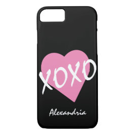 Valentine XOXO Rosa Heart Black