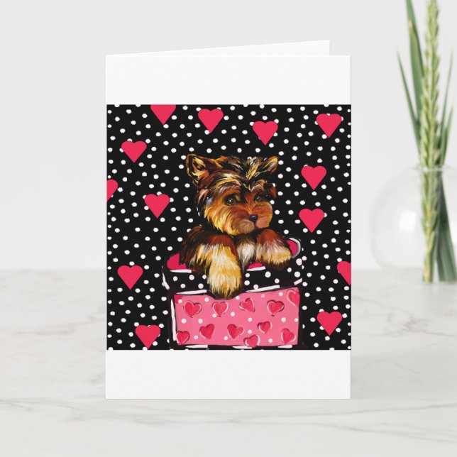 VALENTINE YORKIE HELGKORT (Framsida)