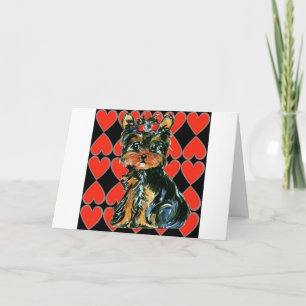 Valentine Yorkie Poo Helgkort
