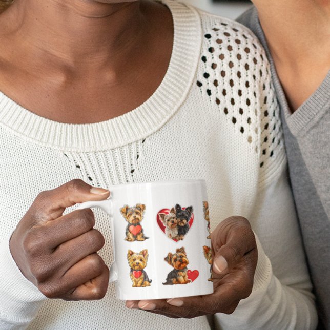 Valentine Yorkshire Terrier Hund | DJURÄLSKARE | Jumbo Mugg (Valentine Yorkshire Terrier Dog | pet lovers | Large Coffee Mug)