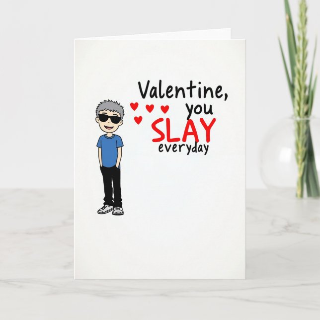 Valentine You Slår Helt Heltids Kort (Framsida)