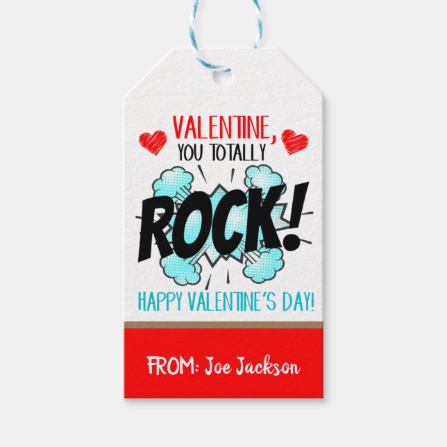 Valentine You Sten Gift Märkre Presentetikett (Framsidan)