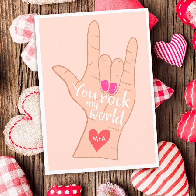 Valentine you sten min söta illustration kort (Skapare uppladdad)