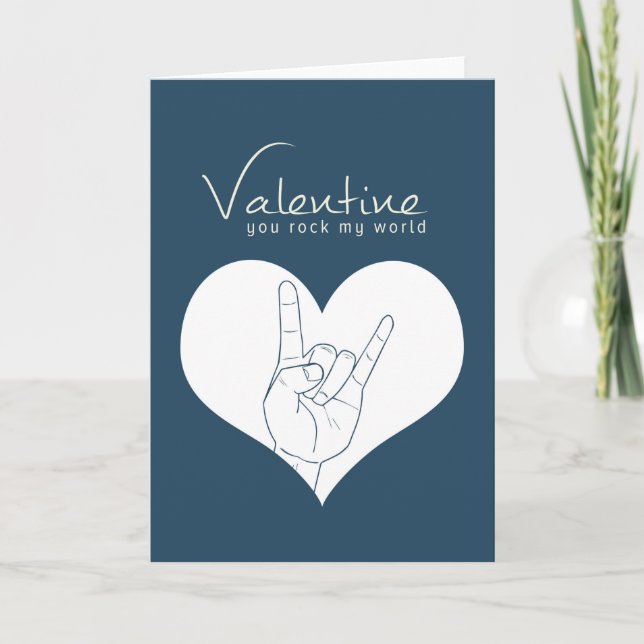 Valentine You Sten My World Helgkort (Framsida)