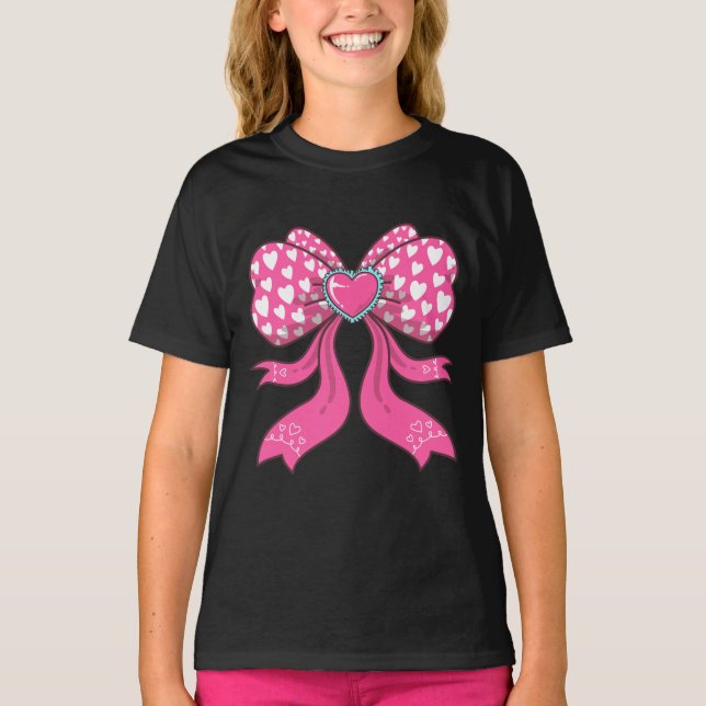 Valentinebåge, hjärtbåge t shirt (Framsida)