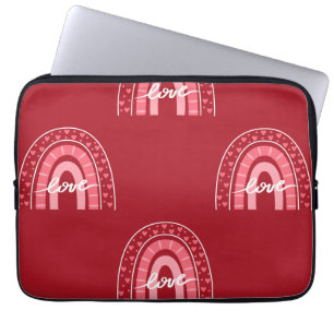 Valentinebakgrund Med Hjärtan Kärlek Laptop Fodral