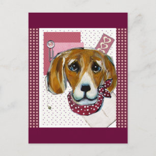 VALENTINEBEAGLE på svenska blir ALLA HJÄRTANS DAG Helg Vykort