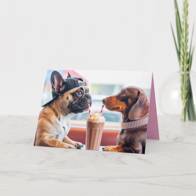 Valentinekort för hund-maltbutik 5 helgkort (Framsida)