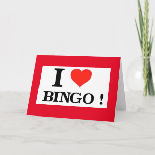 Valentinen älskar jag Bingo och dig Helgkort