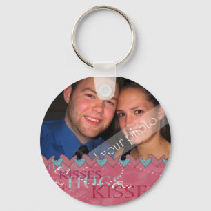 Valentinen kramar och kysser fotoet Keychain Nyckelring