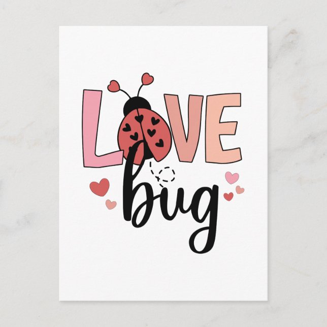Valentinepresent | Kärleksbug Vykort (Framsida)