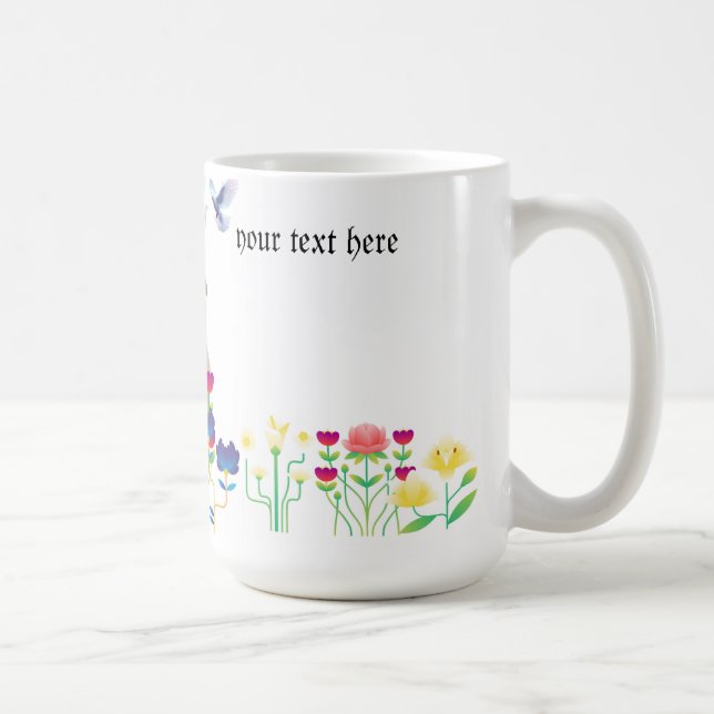 Valentines älskare Roms skulptur Mugg blommigt (Höger)