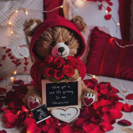 Valentines baby-avslöjande graviditetsannonserings meddelande