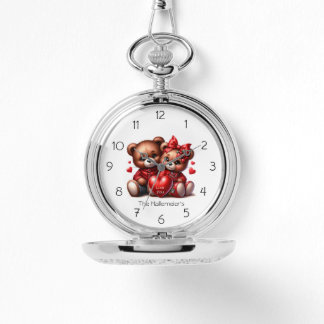 Valentines Bear Couple i Kärlek Armbandsur