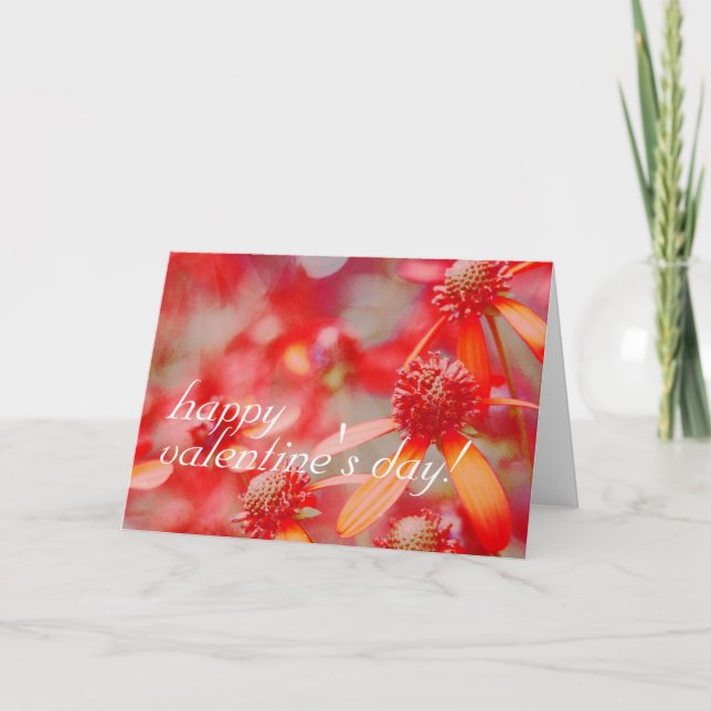 Valentines Blommigt Helgkort (Framsida)