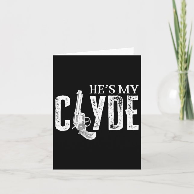 Valentines Bonnie Clyde Matchande Par Kärlek Överd Kort (Framsida)