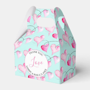 Valentines Box Rosa Hearts Turcos Blue Presentaskar