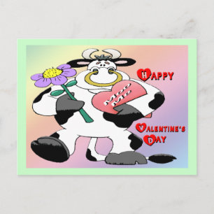 Valentine's Bull Helg Vykort
