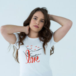 Valentines Cat Kärlek T Shirt