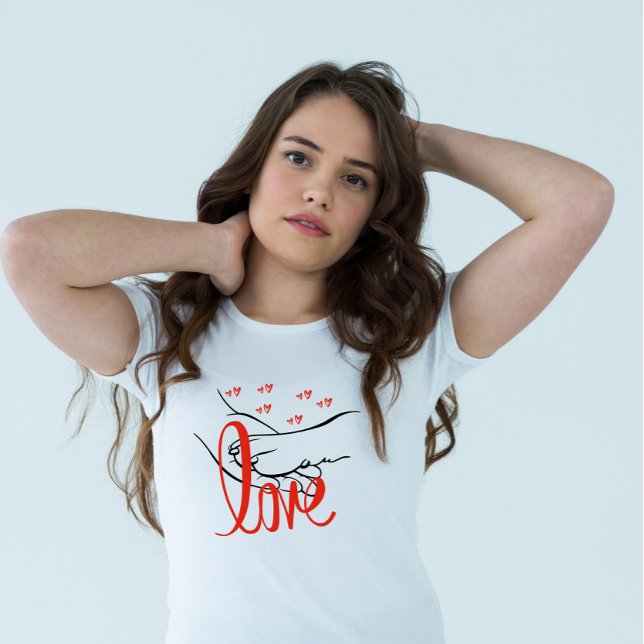 Valentines Cat Kärlek T Shirt (Skapare uppladdad)