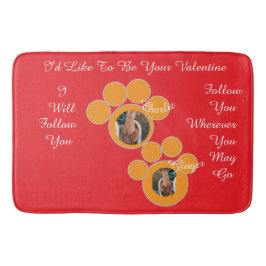 Valentine's Cat Pawprint Humor Cat Photo Badrumsmatta