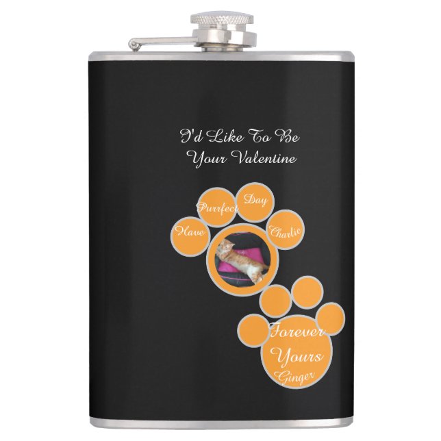 Valentine's Cat Pawprint Humor Cat Photo Fickplunta (Framsidan)