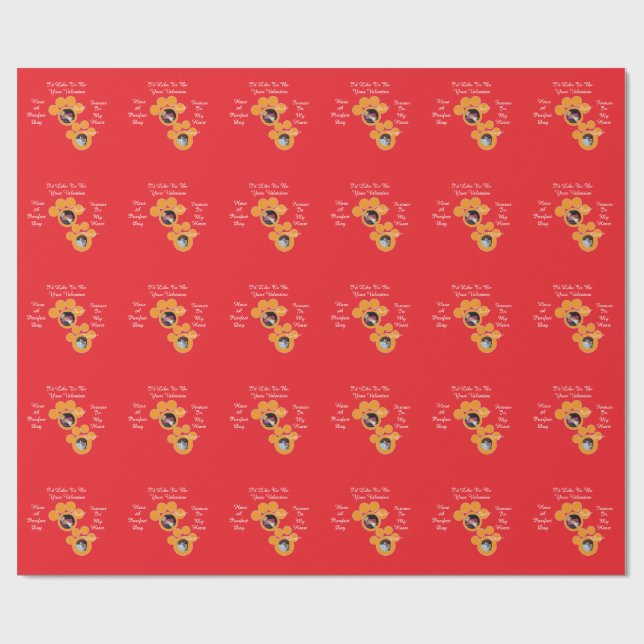 Valentine's Cat Pawprint Humor Cat Photo Presentpapper (Platt)