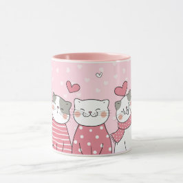 Valentines Cats Mugg