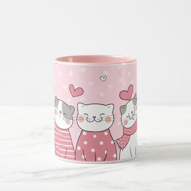 Valentines Cats Mugg (Center)