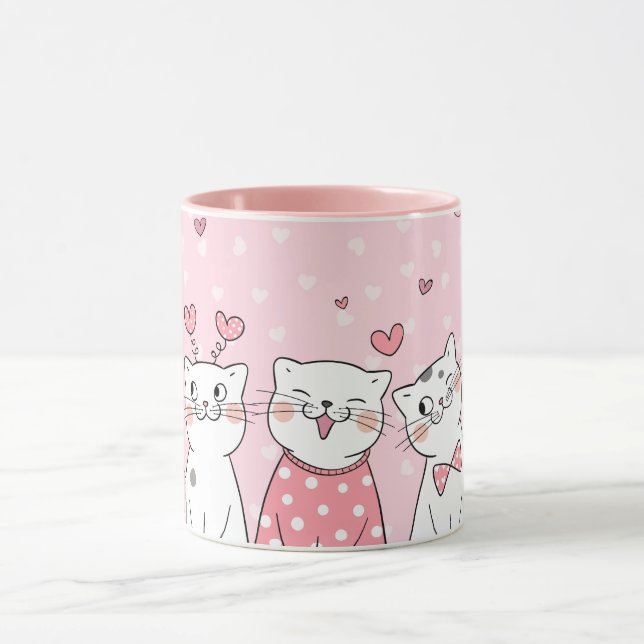 Valentines Cats Mugg (Center)
